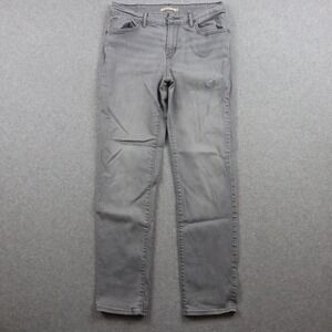 Levi's 712 Jeans Womens 31 Slim Straight Stretch Flex 5-Pocket Denim Gray